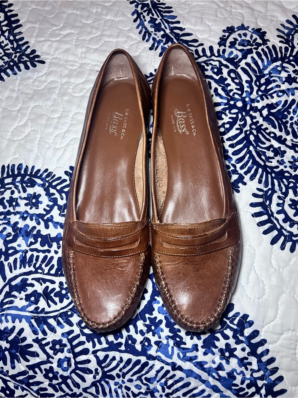 G.H. Bass & Co. Brown Leather Penny Loafers